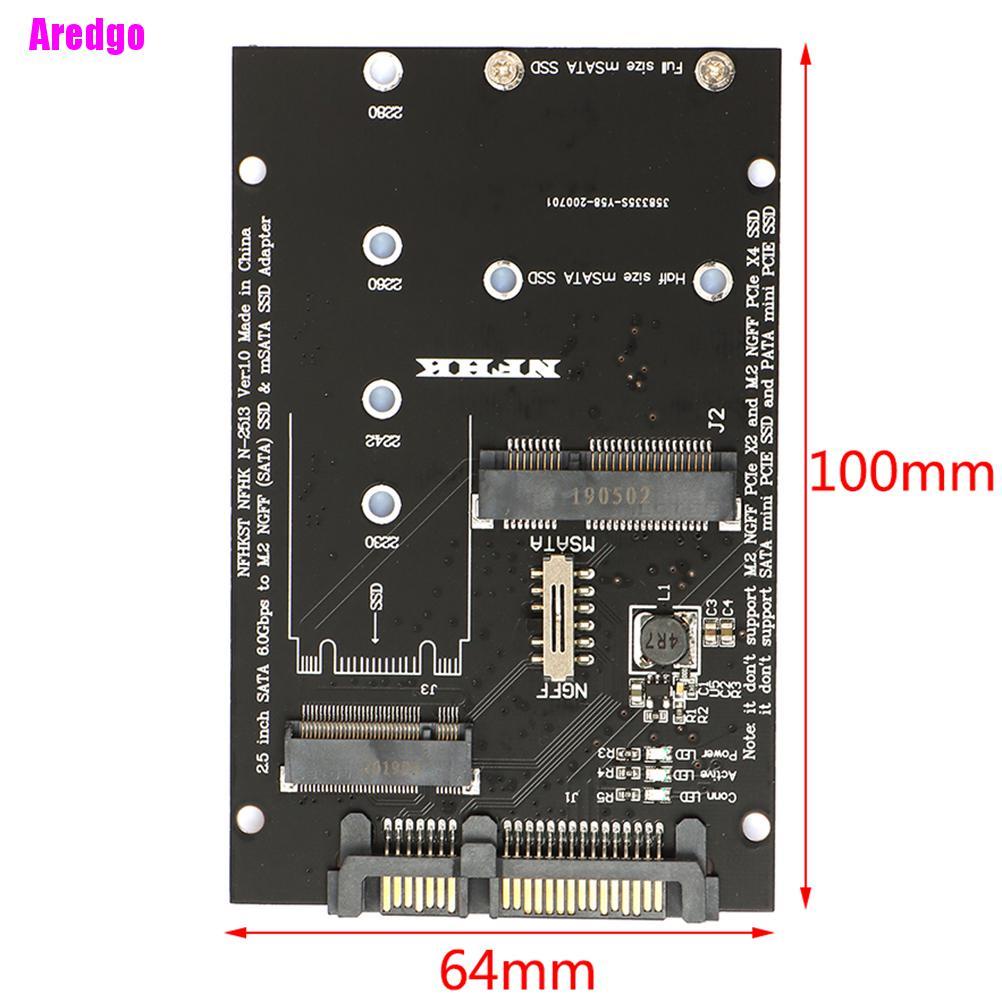 Thẻ chuyển đổi SSD Msata NGFF M.2 sang Sata 3.0 2 trong 1 chuyên dụng cho PC laptop