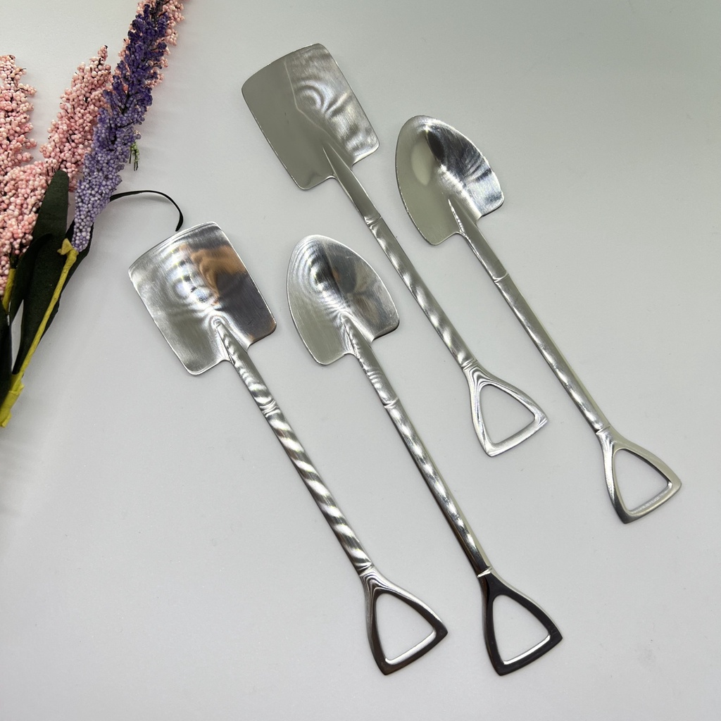 Thìa inox đẹp rẻ tốt tiện lợi,muỗng ăn hình xẻng chất liệu cao cấp an toàn cho bé - Muỗng xẻng inox cao cấp độc đáo