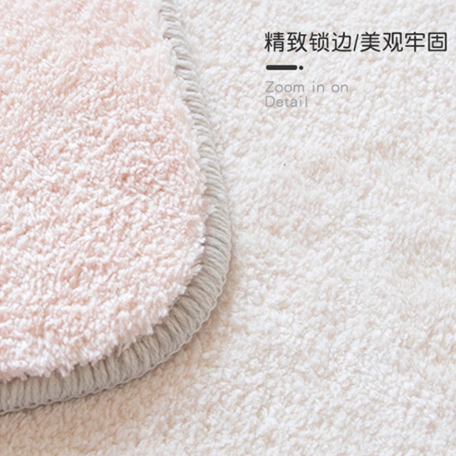 Thảm Lông Trải Sàn Phòng Khách / Ngủ Màu Trắng Đen Phong Cách Bắc Âu