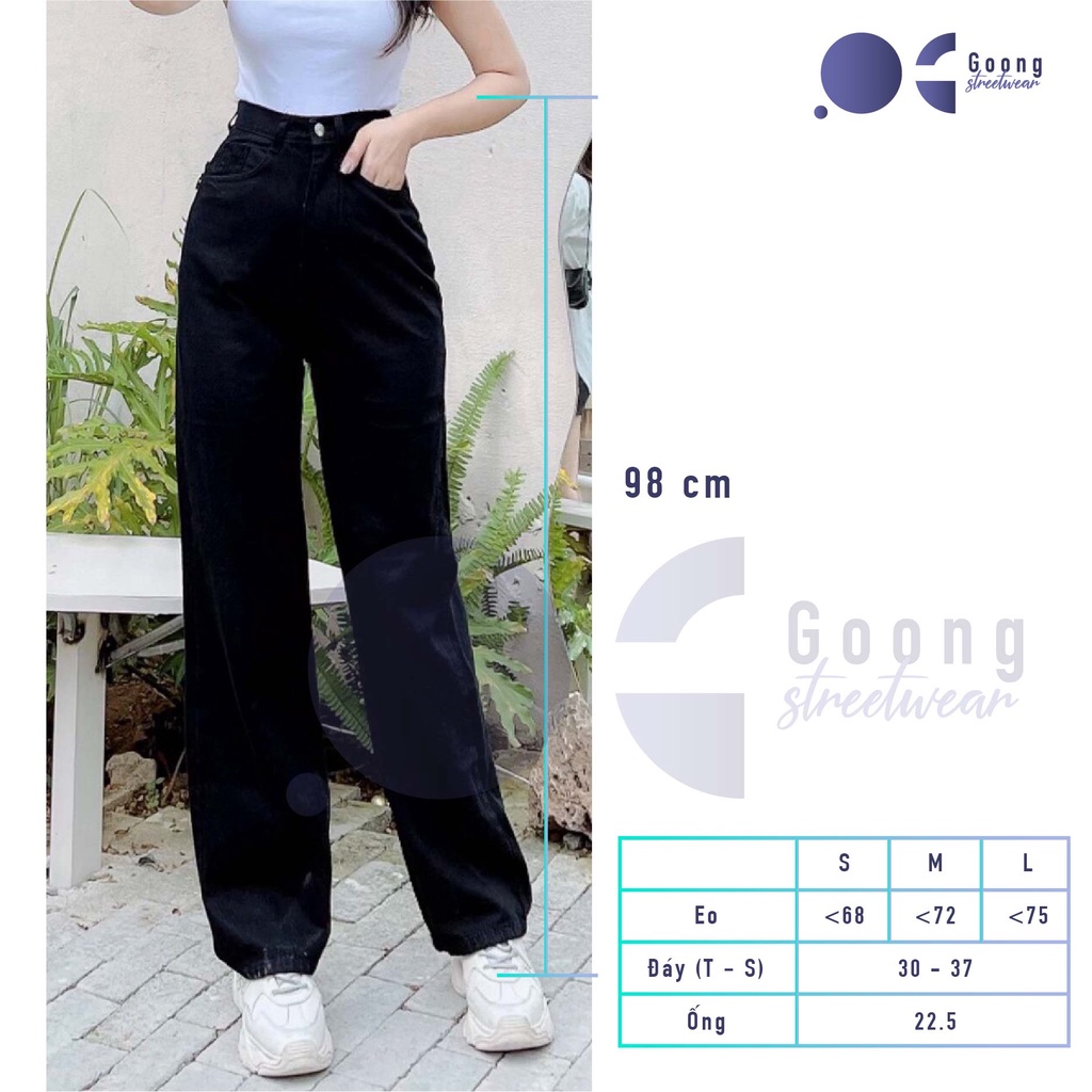 Quần jeans kaki dài ống suông màu đen năng động lên form siêu chuẩn hottrend 2022 | BigBuy360 - bigbuy360.vn