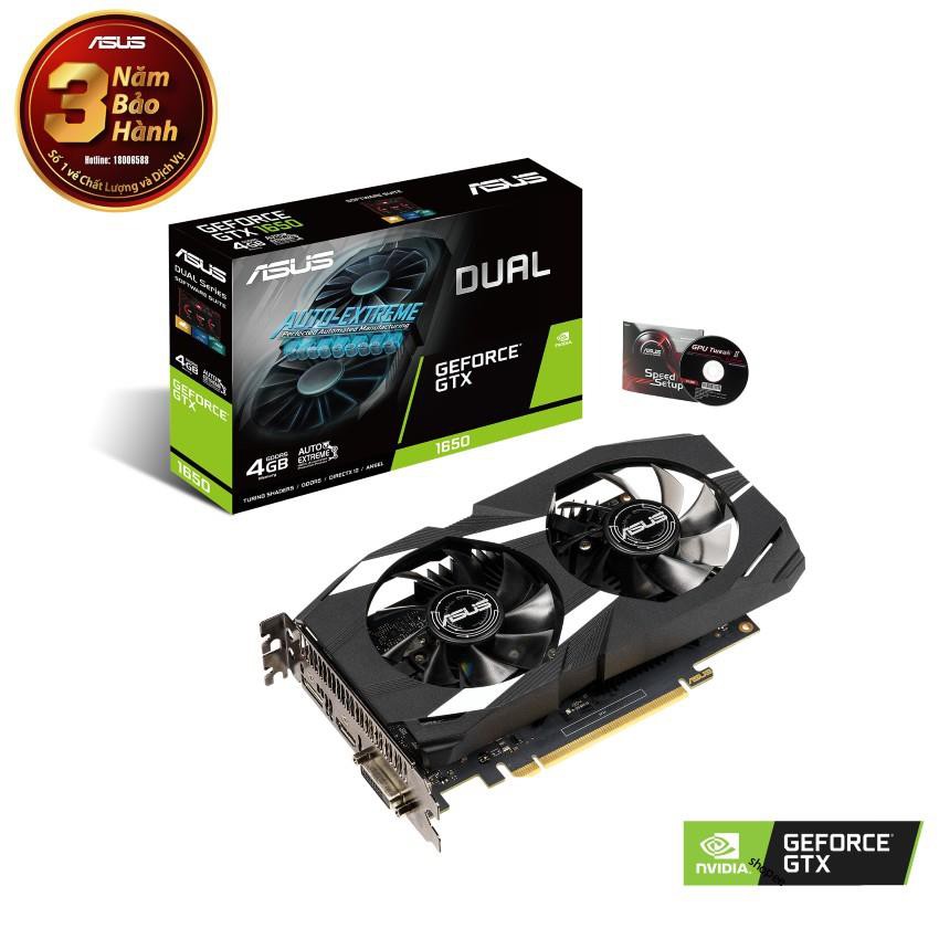 Card màn hình / VGA ASUS DUAL GTX 1650-4G (4GB GDDR5, 128-bit, DVI+HDMI+DP)