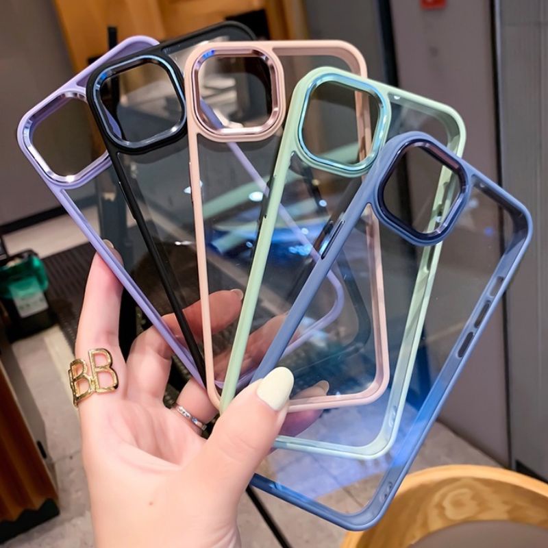 Ốp lưng trong kính hiệu FILIDA iPhone 13, 13 Pro, 13 Pro Max viền silicon màu camera gờ vào khung nhôm bảo vệ camera
