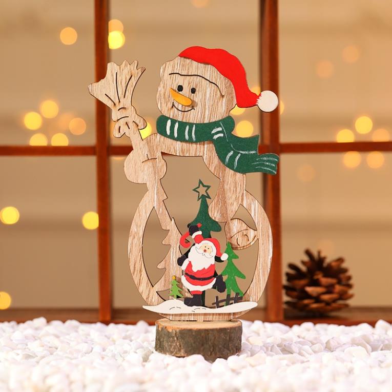 Cây thông noel mini bằng gỗ để bàn trang trí nhà cửa