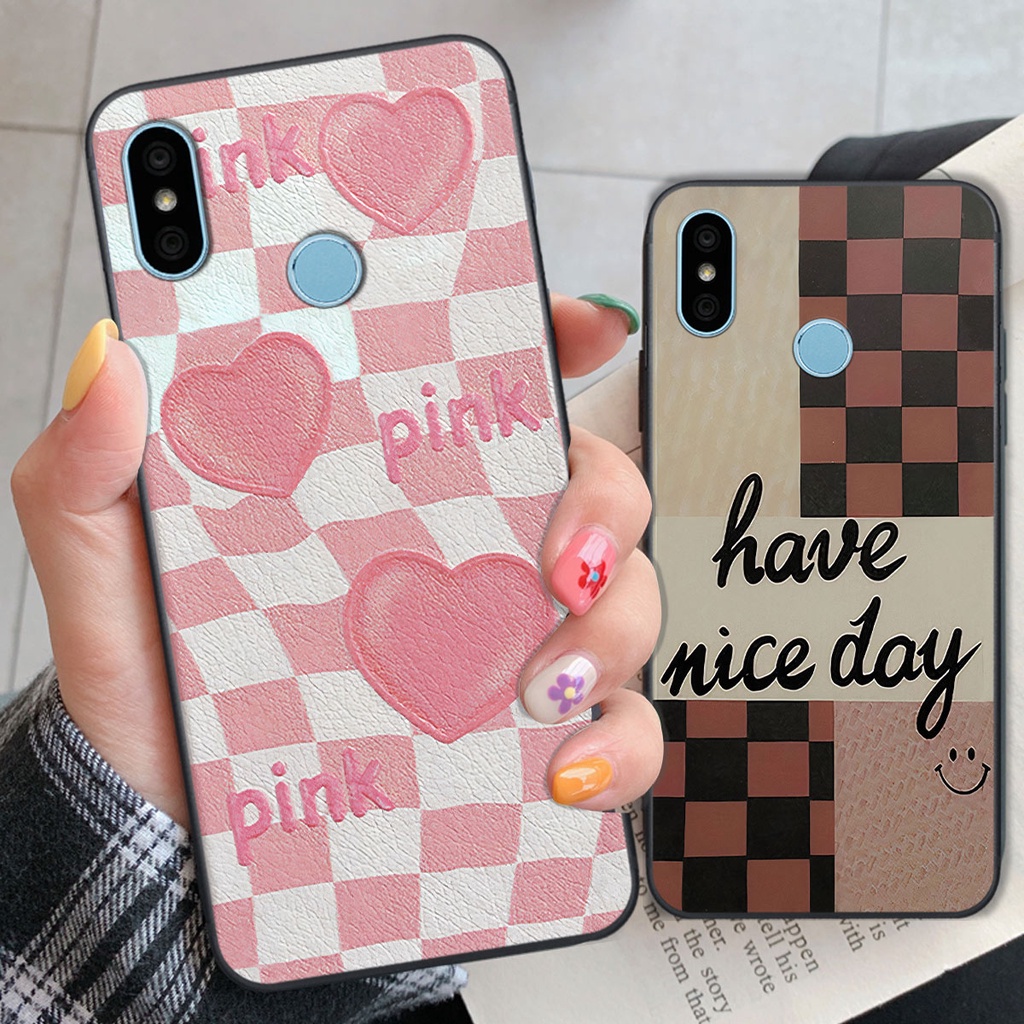 Ốp Xiaomi Redmi 6 Pro / Mi A2 Lite caro trái tim cá tính, thời trang siêu đẹp, siêu phong cách