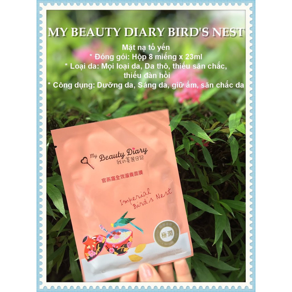 Mặt Nạ My Beauty Diary Tổ Yến đỏ - Imperial bird's nest ( 8 miếng/hộp )