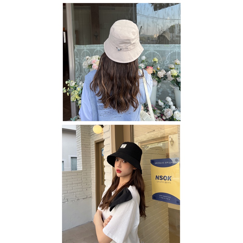 Nón Bucket Che Nắng Vành Rộng Che Nắng Màu Be Dễ Phối Đồ Thời Trang Xuân Hè Phong Cách Hàn Quốc Cho Nữ