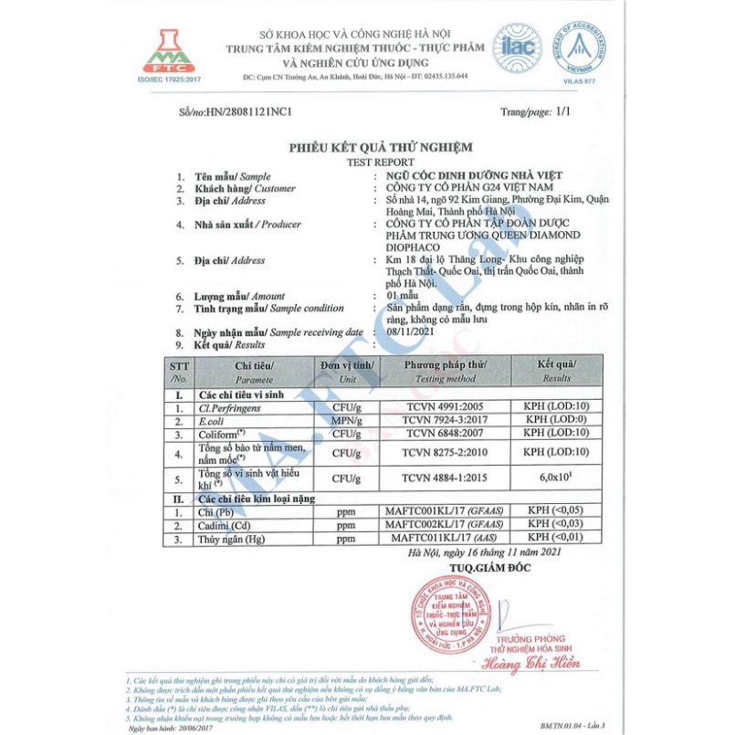 Ngũ Cốc Dinh Dưỡng Nhà Việt