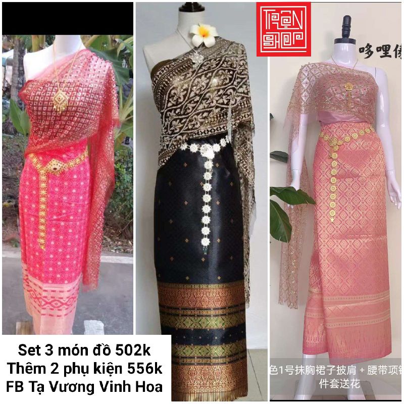 Trang phục Thái Lan xinh xắn set 5 món mẫu mới đa dạng và về liên tục