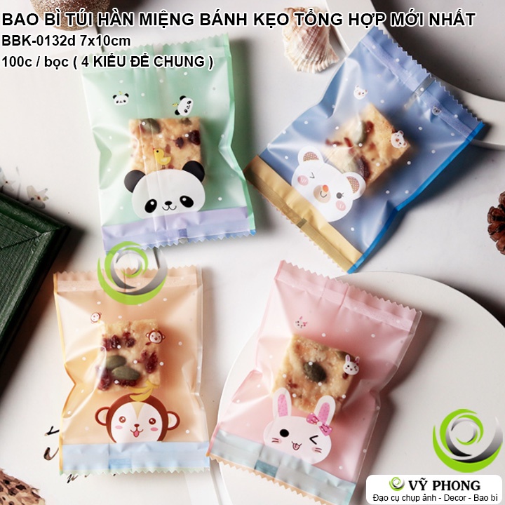 BAO BÌ TÚI NHỰA HÀN MIỆNG 7x10CM KIỂU MỚI ĐỰNG BÁNH KẸO COOKIE LÀM QUÀ TẶNG DỊP LỄ TẾT NĂM MỚI NOEL BBK-0132