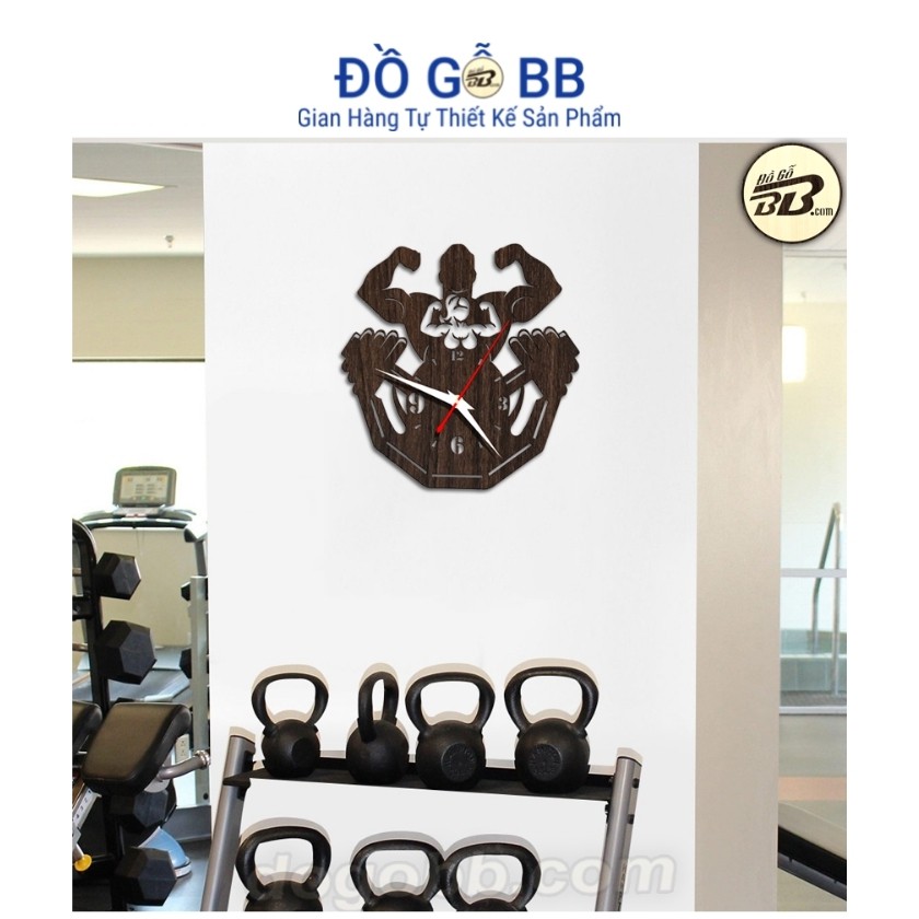 Đường Kính 30cm Đồng Hồ Treo Phòng Tập Gym Tạo Động Lực Treo Tường Decor Trang Trí Bằng Gỗ Bền Rẻ Đẹp - Đồ Gỗ BB