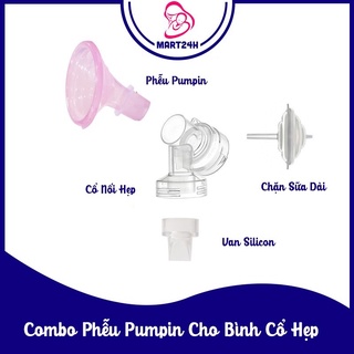 Combo phễu hút sữa pumpin / phụ kiện máy hút sữa cho bình cổ hẹp