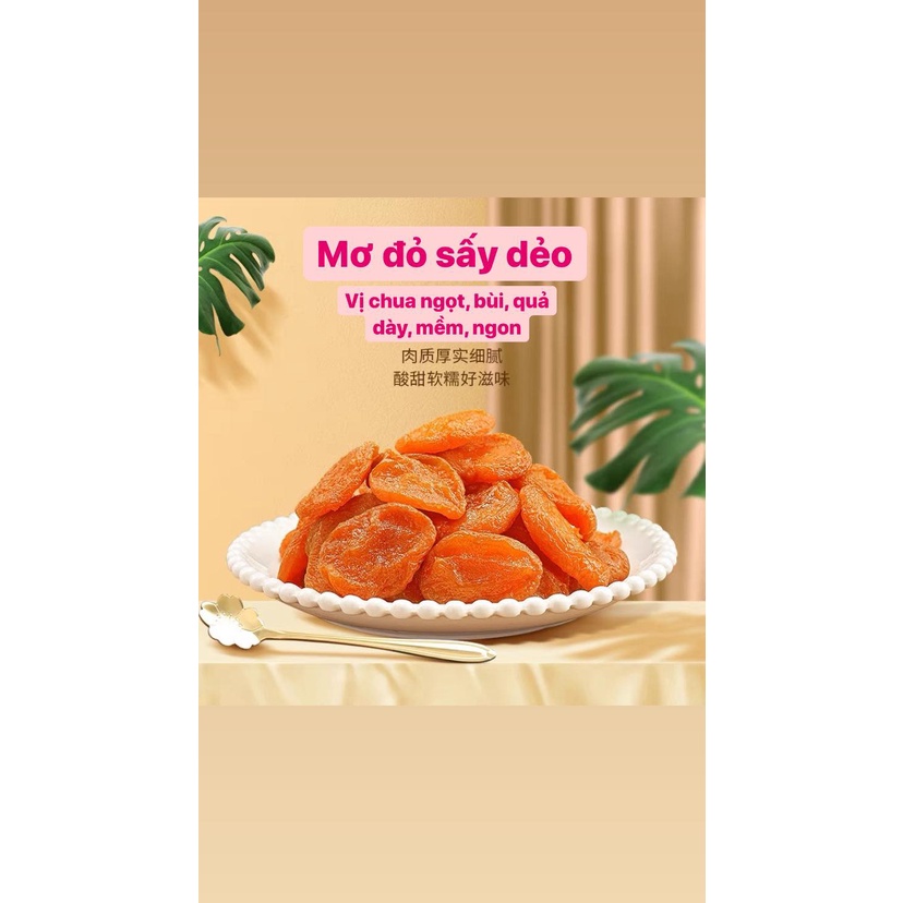 500g mơ đỏ Tân Cương sấy dẻo - Hoa quả sấy Lenmart
