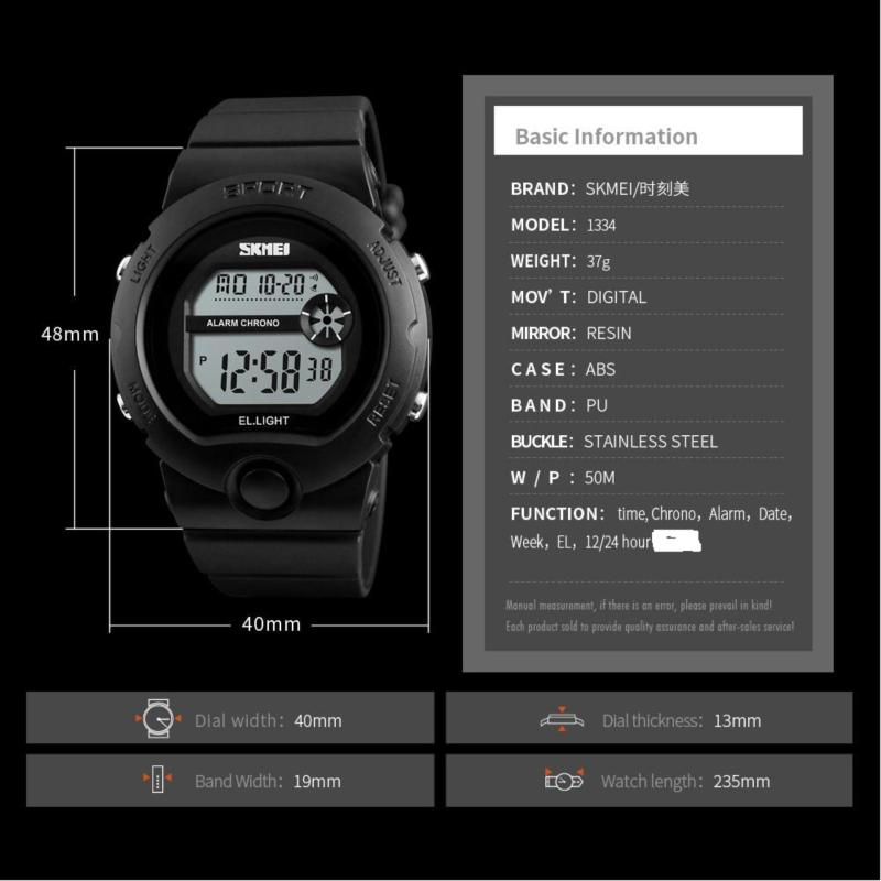 Đồng Hồ Điện Tử SKMEI 1334 Dây Nhựa Chống Nước
