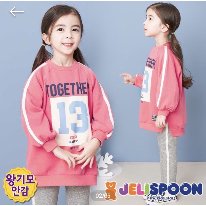 Bộ,Áo lót lông Hàn Quốc Jeli jargse05 Together bé gái JL2