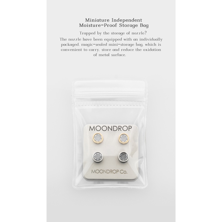 MoonDrop Kato Replaceable Acoustic Nozzle Earphone Accessories Stainless Steel & Brass