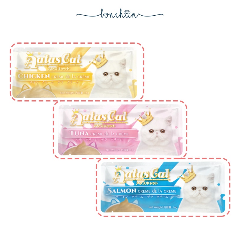 Aatas Cat Cream - Súp kem thưởng cho mèo Aatas gói 16g