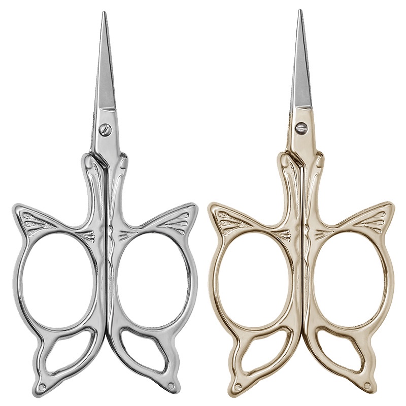Thêu cổ và kéo may kéo Dropship Nhà cung cấp Kéo thép không gỉ Phong cách Châu Âu Vàng Mini Cò Kéo vải