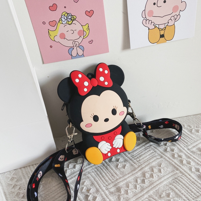 Túi Đeo Chéo Họa Tiết Chuột Mickey Minnie Đáng Yêu Cho Bé Gái