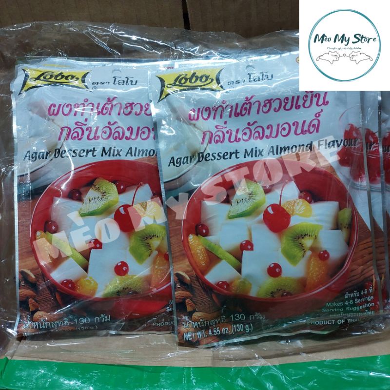 1Gói Bột Rau Câu hương Hạnh Nhân hiệu LoBo 130gram
