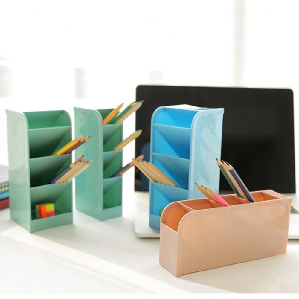 4 Lưới Lưu trữ Mỹ phẩm Lưới phụ Hộp đựng bút Trang điểm Tổ chức để bàn Giá đỡ trong suốt Matte đa chức năng Hộp văn phòng phẩm Đồ dùng văn phòng