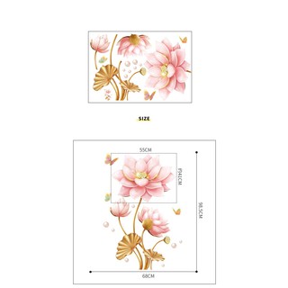 decal dán tường hoa sen