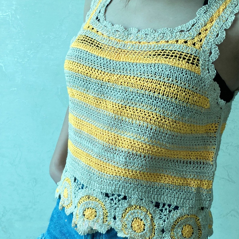 Áo Dệt Kim Không Tay Thời Trang Mùa Hè Cho Nữ Cr