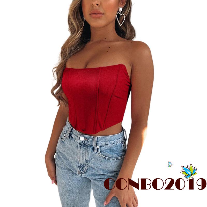 Áo Lửng Hai Dây Màu Trơn Gợi Cảm Cho Nữ