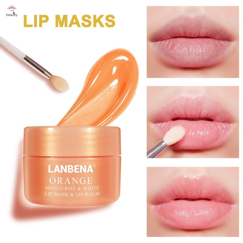 #Chăm sóc da# Lip Plumper Mask Moisturizing Nourish Lip Scrub Exfoliator Sleeping Mask Cream