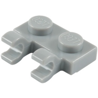 Gạch lẻ LEGO chính hãng Plate 1 x 2 with Horizontal Clips (Open 'O' Clips) (49563 / 60470)