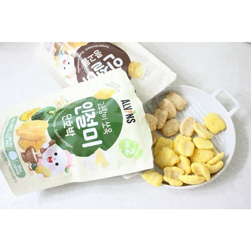 Bánh gạo lứt cho bé vị bí ngô/đậu nành Alvins 30g