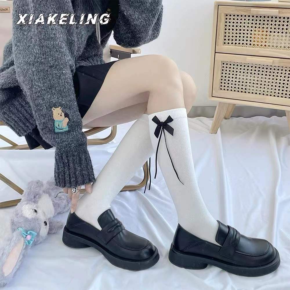 Vớ lolita phối nơ dài đến bắp chân dễ thương cho phụ nữ