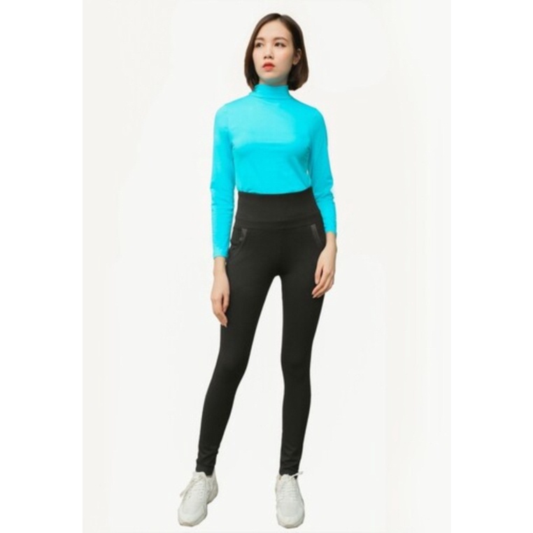 Quần legging nữ Vicci cạp cao 11p gen bụng vải umi xước cao cấp co giãn 4 chiều