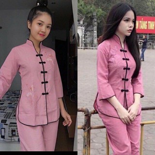 đồ lam đi chùa (cổ tàu sen)