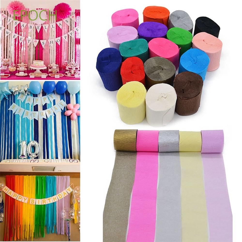 Giấy nhún nhiều màu sắc trang trí tiệc sinh nhật cho bé