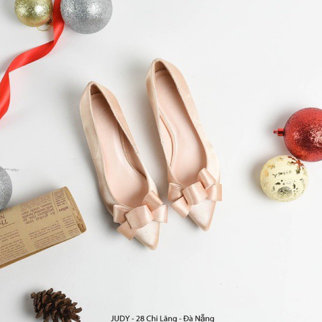 GIÀY CAO GÓT VIMILY NƠ MŨI NHỌN CAO 2 CM XINH YÊU HÀNG VNXK