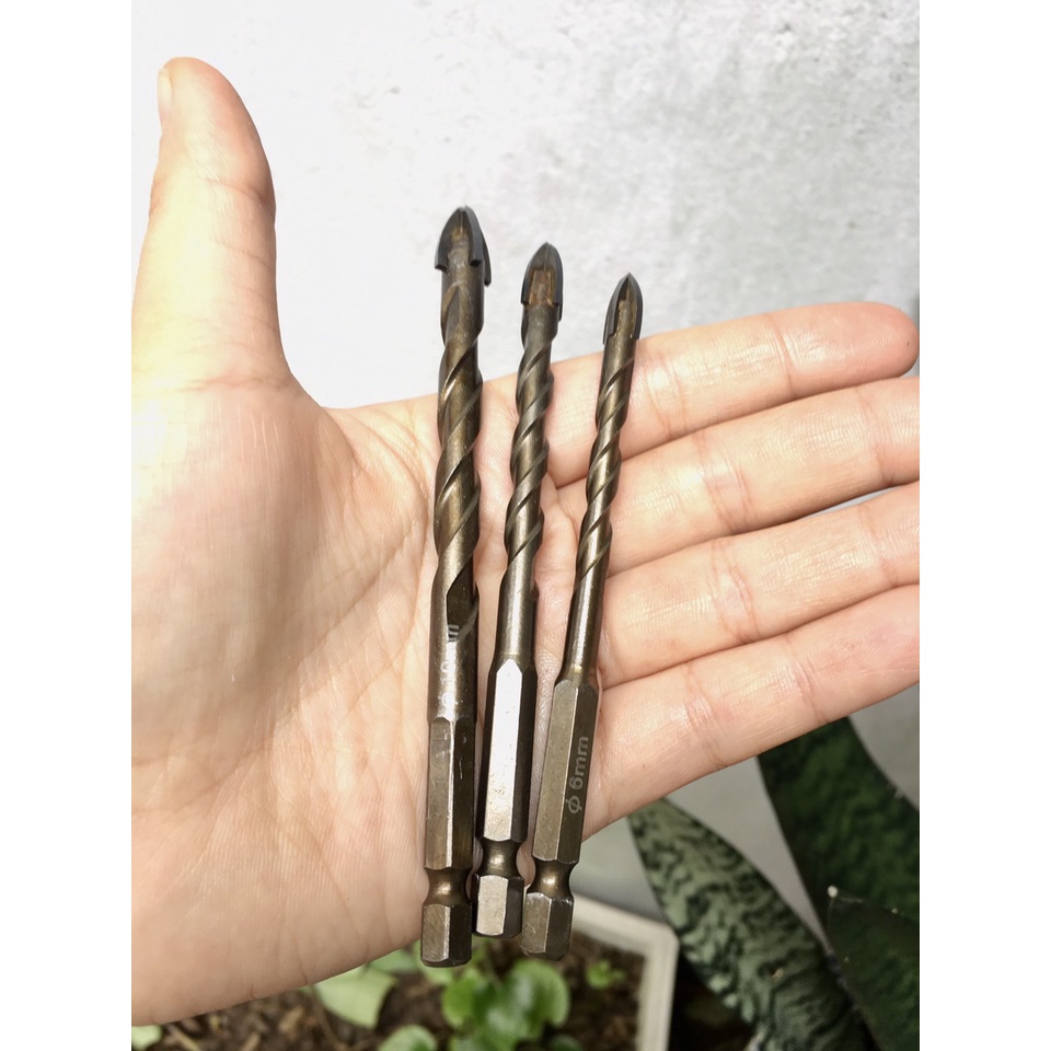 Mũi khoan đa năng, mũi khoan gạch men cạnh, 4 6 8 10 12 mũi khoan chuôi lục giác
