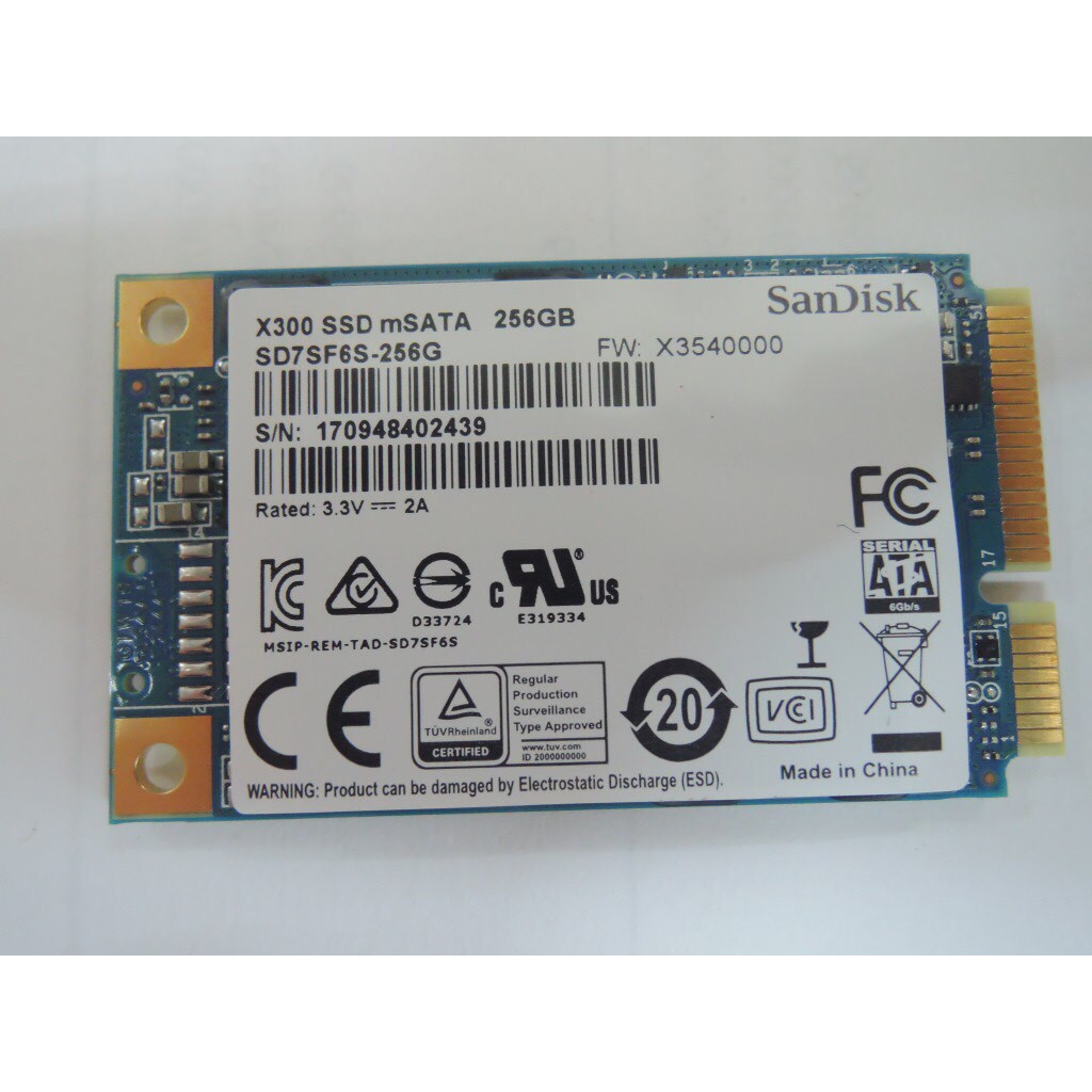 [Mã ELMS05 giảm 5% đơn 300k]Ổ cứng SSD mSATA 256GB SanDisk X300 | BigBuy360 - bigbuy360.vn