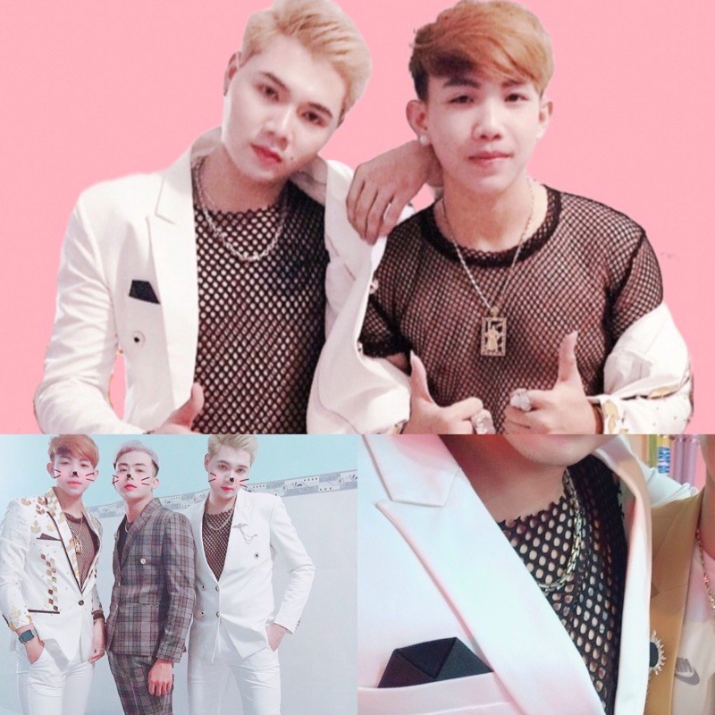 Áo tanktop lưới mắt to