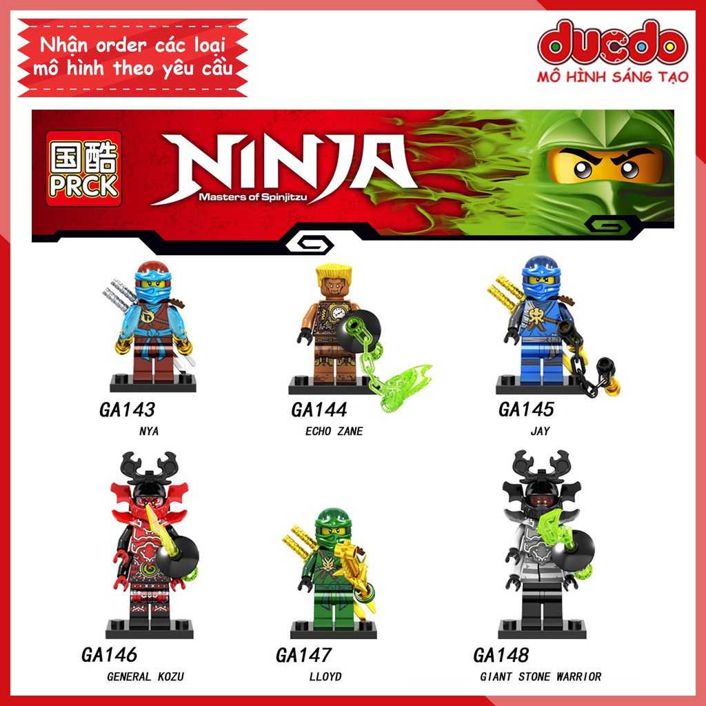 Minifigures các nhân vật Ninjago tuyệt đẹp - Đồ chơi Lắp ghép Xếp hình Mini Mô hình Ninja LeLe GA143-A148