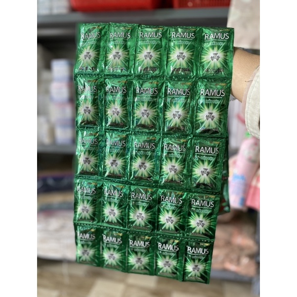 Dây 10 gói dầu gội ramus bạc hà cho nam