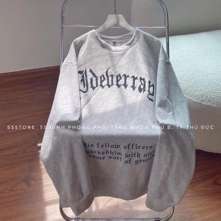 Áo Sweater In Chữ Thái Màu Xám-Áo Nỉ cổ Tròn From Rộng Unisex Mặc Đơn Đôi Nhóm Chất Nỉ Dày Dặn ⚡ ! 🎵