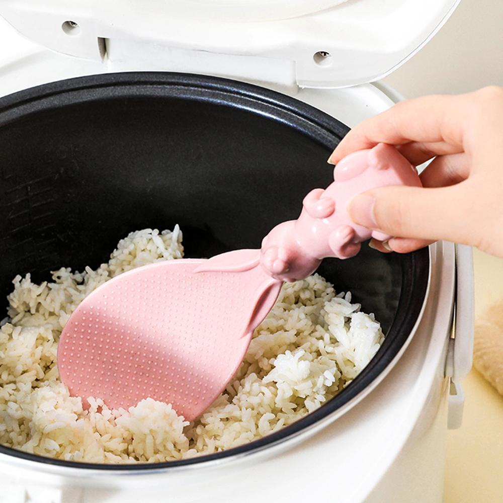 Muôi Múc Cơm Hình Thỏ Hoạt Hình Bằng Nhựa PP