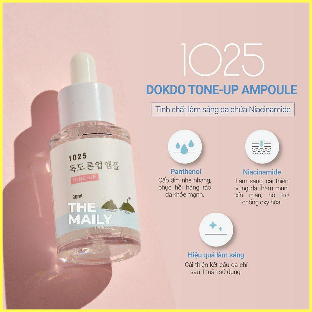 Tinh Chất Làm Sáng Da Chứa Niacinamide ROUND LAB 1025 Dokdo Tone-Up Ampoule 30mL