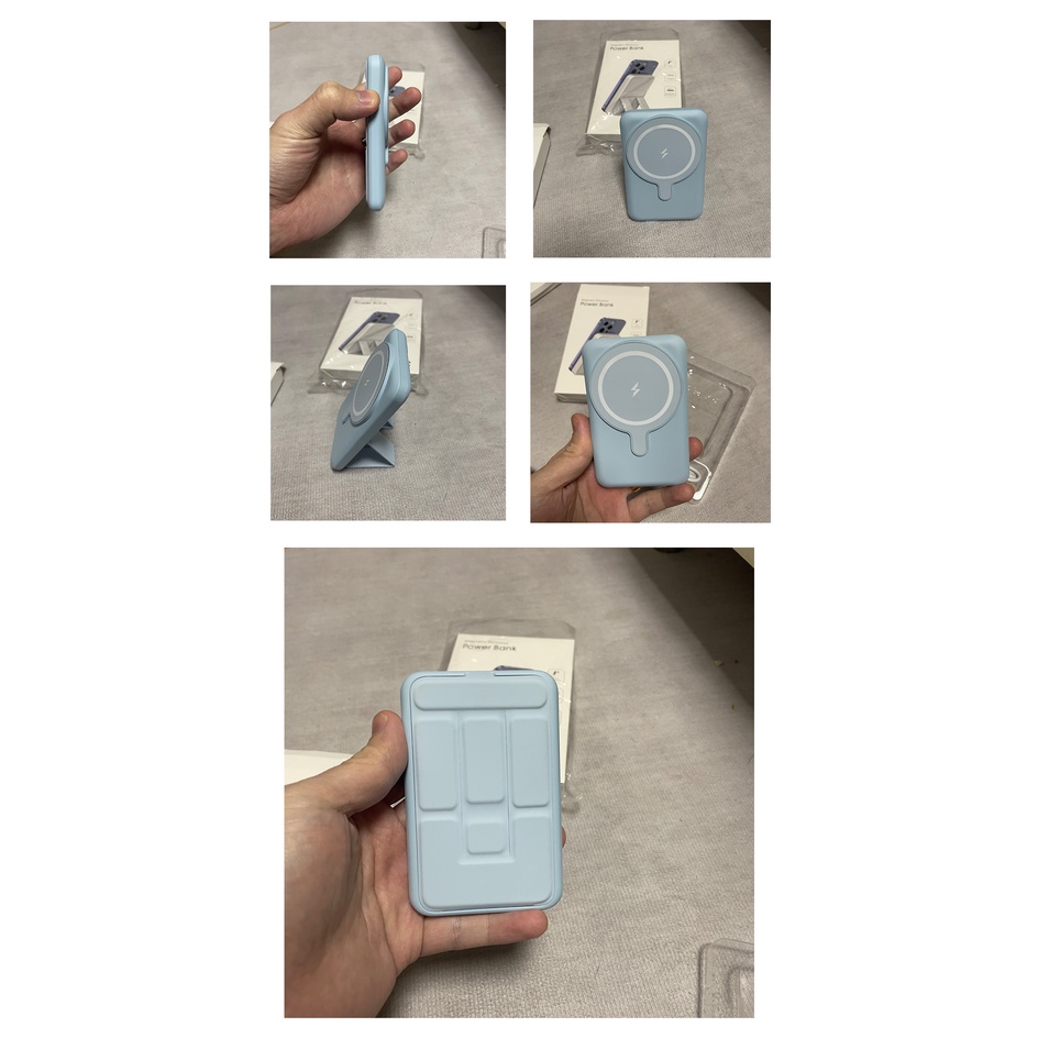 Pin Sạc Dự Phòng Không Dây 10000mAh Macsafe Có Nam Châm QC 3.0 Cho iPhone 13 12