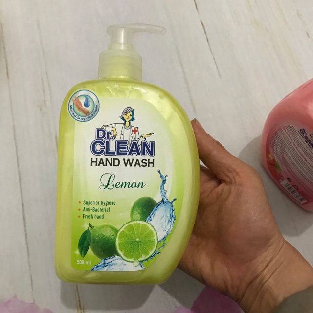 Nước rửa tay diệt khuẩn dr Clean 500ml hương chanh