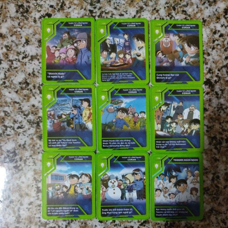 combo 9 thẻ in Toonies Conan - TCMT01