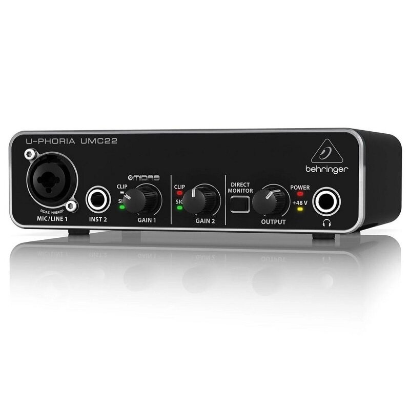[Mã SKAMCLU9 giảm 10% đơn 100K] SOUND CARD THU ÂM BEHRINGER U-PHORIA UMC22 USB - Chính Hãng Phân Phối