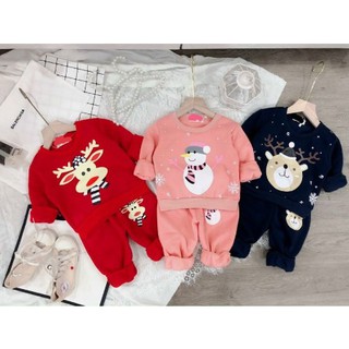 Bộ nỉ họa tiết noel