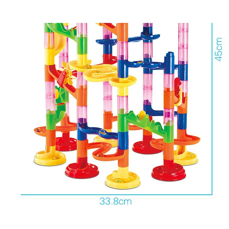 Đồ chơi trí tuệ,sáng tạo an toàn cho bé, bộ lắp ghép mê cung thả bi marble run bé vừa lắp ráp vừa chơi thả 30 viên bi