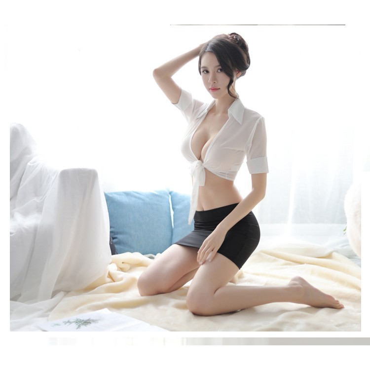 【1012】Cosplay Váy Ngủ Ngắn Sexy Bí Thư Văn Phòng Áo Trong Suất Sexy | BigBuy360 - bigbuy360.vn